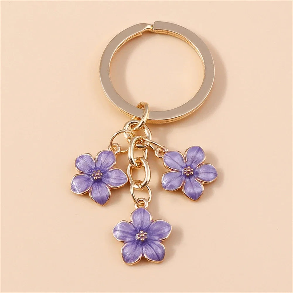 Bijou de Sac Fleurs Émaillées Verger — Modèle F